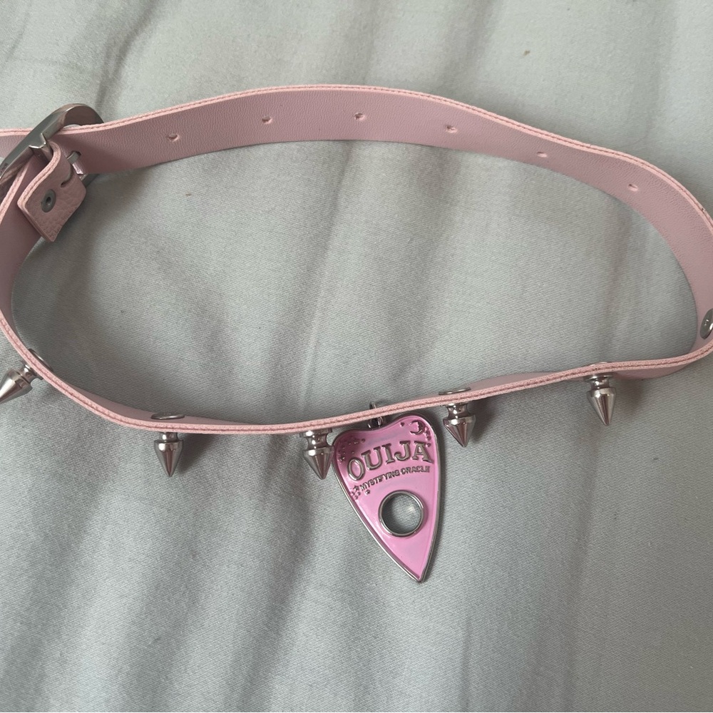 Pink Spiked Choker Necklace